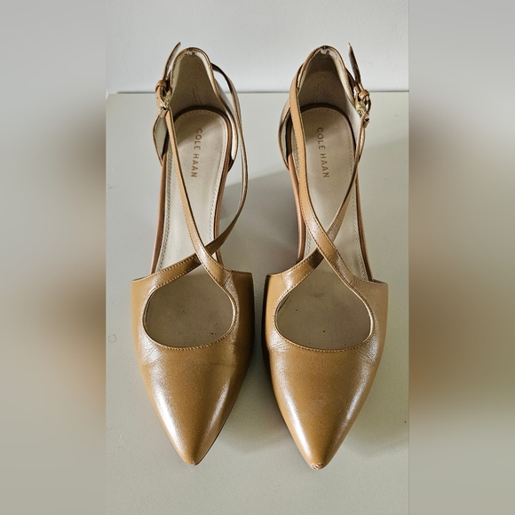 Cole Haan Nude Wedge sz.8 - Picture 5 of 10